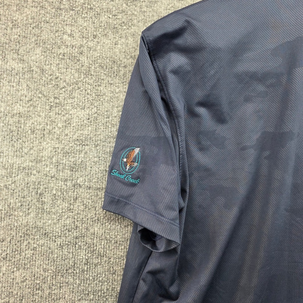 G/FORE‎ Men's Camo Golf Polo Shirt Large Blue Short Sleeve Performance Top - Picture 4 of 7